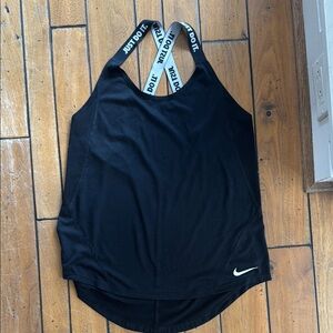 Nike Black Athletic Tank with Logo Straps